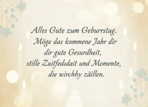 klassische Geburtstagswünsche mit zeitloser Wortwahl