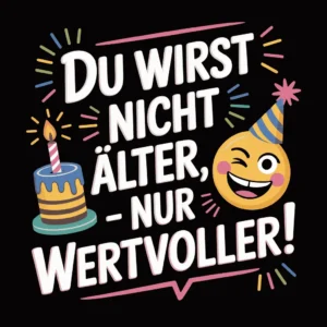 freche Geburtstagssprüche mit humorvoller Haltung