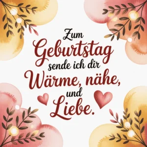 herzliche Geburtstagswünsche mit tiefen Emotionen