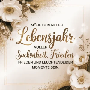 schöne Geburtstagswünsche mit elegantem Grußdesign