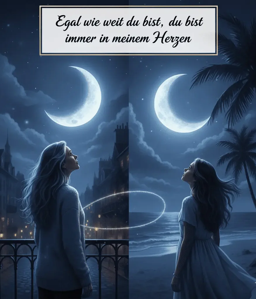 Emotionales Geburtstagsbild von Schwestern, die trotz Entfernung verbunden sind.